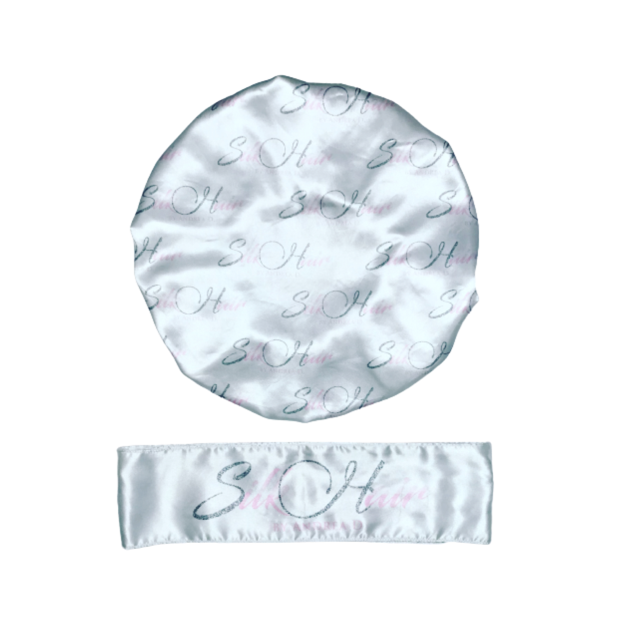 WHITE BONNET AND HEAD WRAP